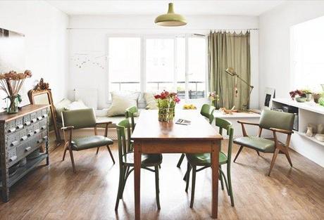 Salón decorado en tonos verdes - Paperblog