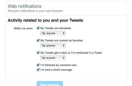 Configuración de las notificaciones Configuración de las notificaciones