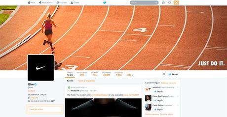 Perfil de Nike en Twitter Perfil de Nike en Twitter