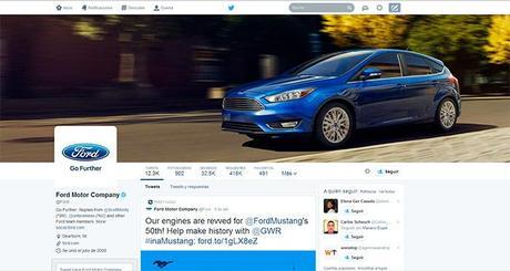 Perfil de Ford en Twitter Perfil de Ford en Twitter