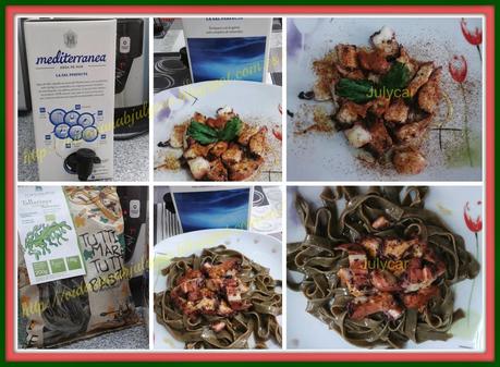 Tallarines con wakame y pulpo en Agua de Mar