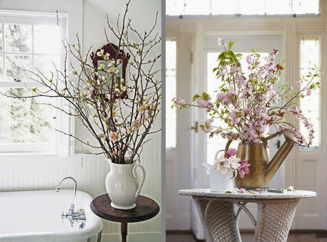 DECORAR CON RAMAS EN FLOR