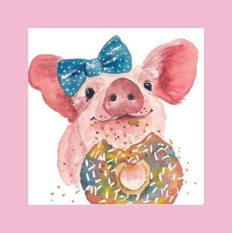 pig_watercolor_donuts_amintaonline