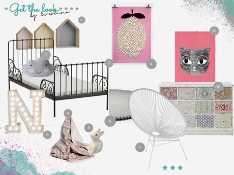 Habitacion infantil con un toque vintage. Un espacio divertido para Sybilla