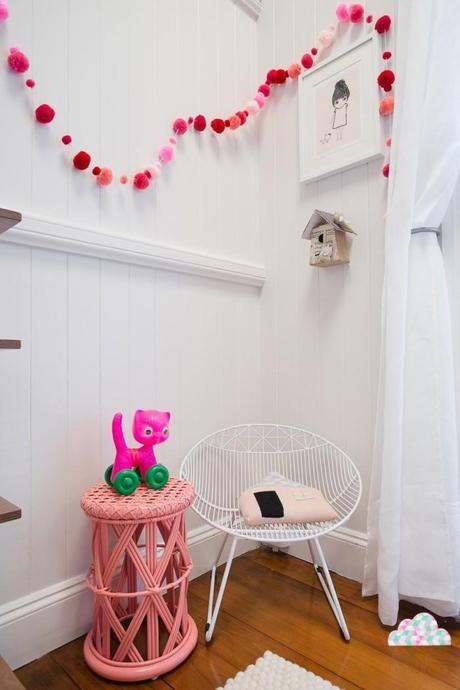 Habitacion infantil con un toque vintage. Un espacio divertido para Sybilla