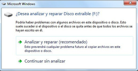 Windows 7 – Como quitar mensaje Desea analizar y reparar Disco extraíble