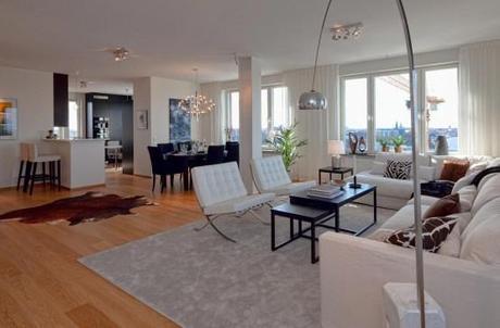 Gran piso nórdico de nueva construcción viviendas del mundo de lujo piso nórdico de nuevo construcción estilo nórdico escandinavo electrodomésticos alta gama diseño clásico y moderno decoración nórdica cuidados acabados decoración blog decoracion interiores