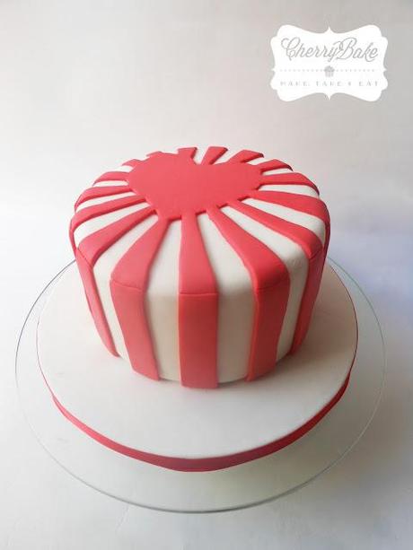 Rising Sun-Heart Cake. Tarta Sol Naciente-Corazón