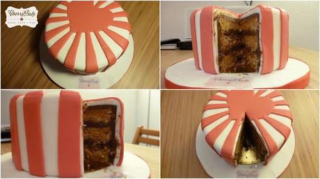 Rising Sun-Heart Cake. Tarta Sol Naciente-Corazón