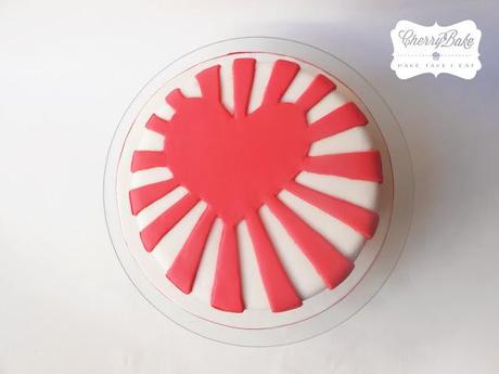 Rising Sun-Heart Cake. Tarta Sol Naciente-Corazón