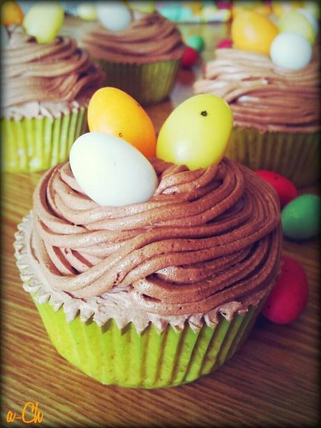 Cupcakes con motivos de Pascua (canela y chocolate)