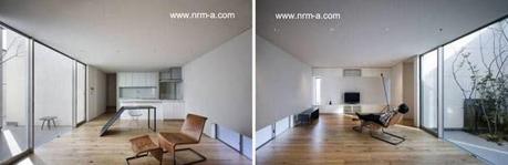 Casa japonesa pequeña ultramoderna.