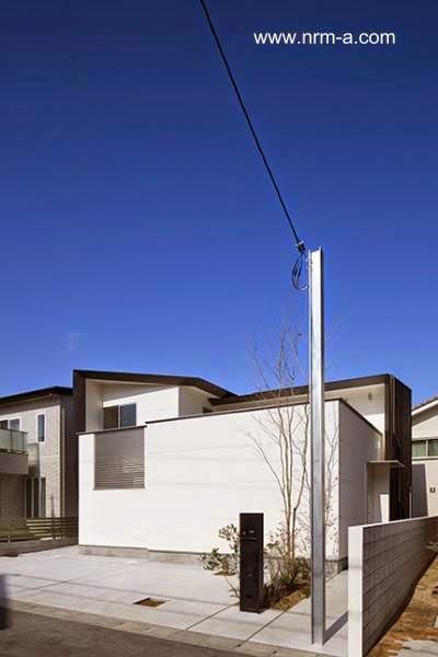 Casa japonesa pequeña ultramoderna.