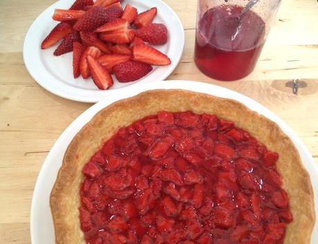 tarta pie de fresas tarta de fresas recetas tartas rápidas recetas tartas fáciles recetas con fresas postres delikatissen fresas con nata tarta almíbar de fresas 