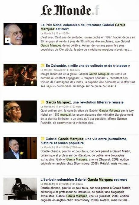 EL PERIODISMO INTERNACIONAL RECUERDA A GABRIEL GARCÍA MÁRQUEZ