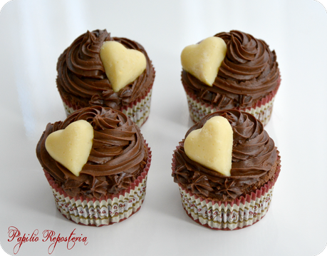 Cupcakes tres chocolates (especial San Valentín)