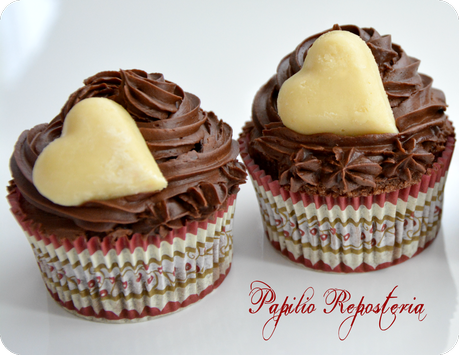 Cupcakes tres chocolates (especial San Valentín)