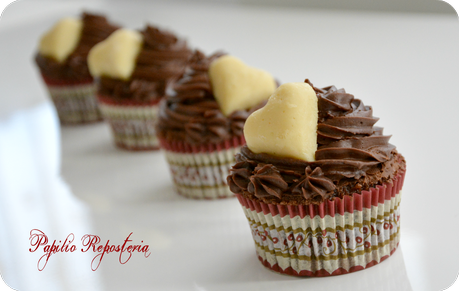 Cupcakes tres chocolates (especial San Valentín)