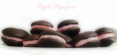 Whoopie pies de chocolate y fresa (especial San Valentín)