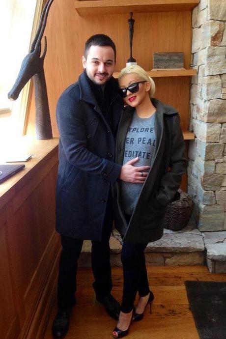 Christina Aguilera embarazada y Matthew Rutler