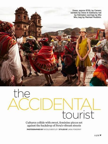 The Accidental tourist, Marie Claire Australia, Perú , Cuzco, Fashion