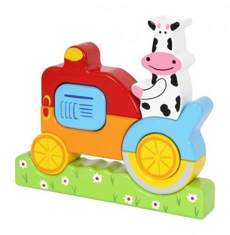 puzzle de madera  con figura de vaca