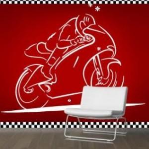 Lindos dormitorios decorados con motocicletas