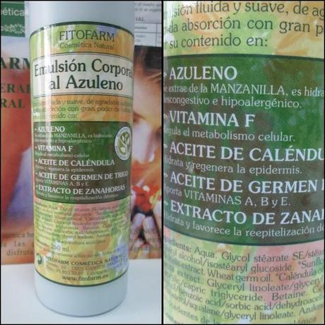 Emulsión Corporal al Azuleno y Muestras Faciales de 