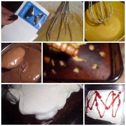 Poke Cake de Chocolate y Nata