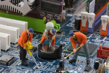 Equipo de mantenimiento y desarrollo del blog en una servilleta