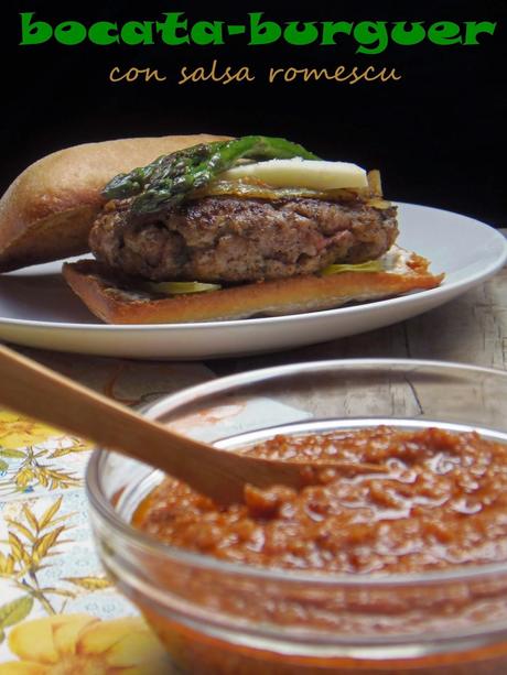 BOCATA-BURGUER CON SALSA ROMESCU