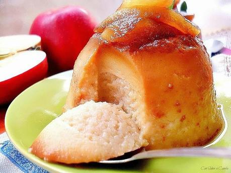 Flan de manzana