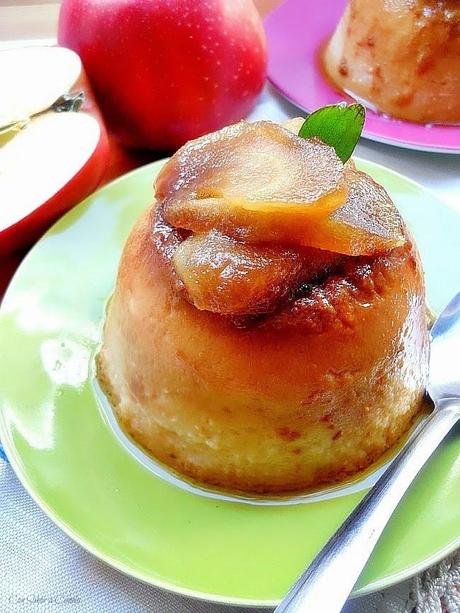 Flan de manzana