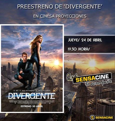 Ganadores de las entradas dobles para el preestreno de 'Divergente' en Madrid
