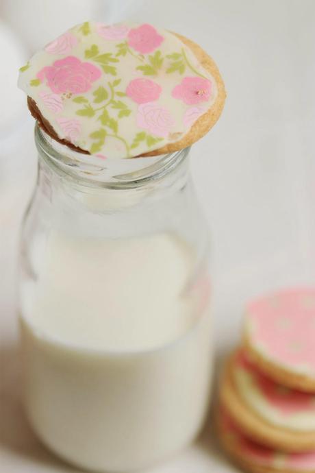 Galletas de mantequilla,limón y rosas