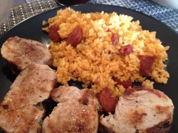 arroz con chorizo