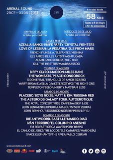 Nuevas incorporaciones y distribución por días del Arenal Sound