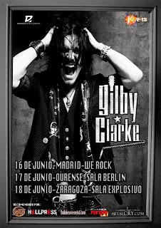 Gira española en junio del guitarrista Gilby Clarke