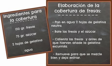 ingredientes y elaboración de la cobertura de fresa Tarta de mousse de fresas