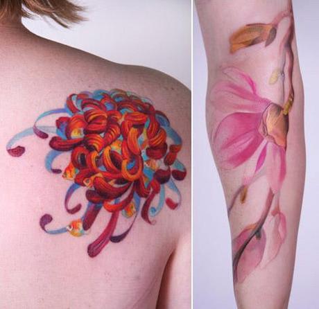 Pinturas en tatuaje de Amanda Wachob
