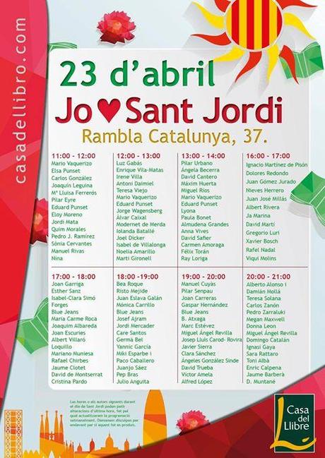 Sant Jordi 2014: Firmas