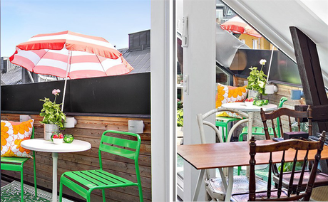 Una pequeña buhardilla con mucha luz