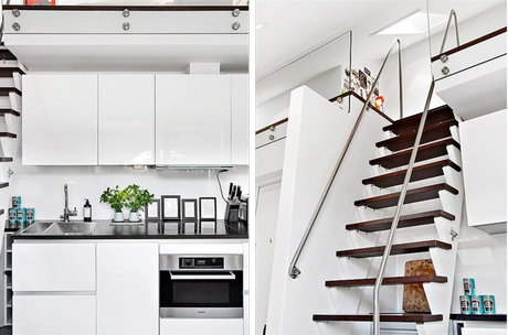 Una pequeña buhardilla con mucha luz