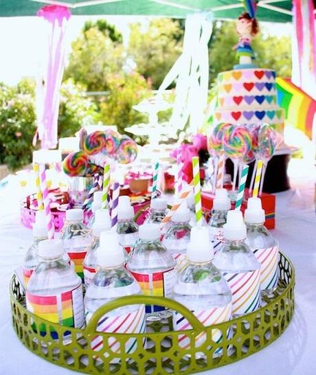 botellitas de agua-Fiesta Arcoiris