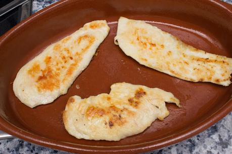 Filetes de pollo a la barbacoa gratinados