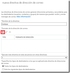 Directivas de direcciones de correo en Exchange