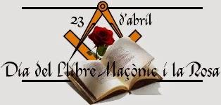 Libros masónicos y rosas en Barcelona
