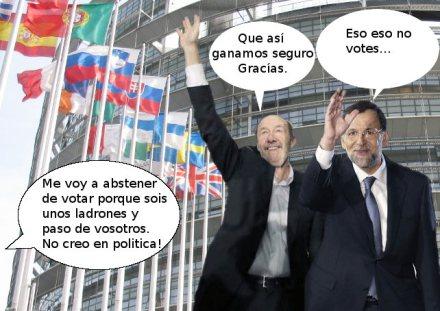 No ir a votar es votar al PP o al PSOE, eso quieres?