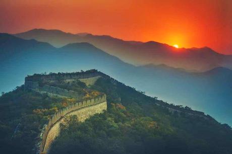 Atardecer en la muralla China