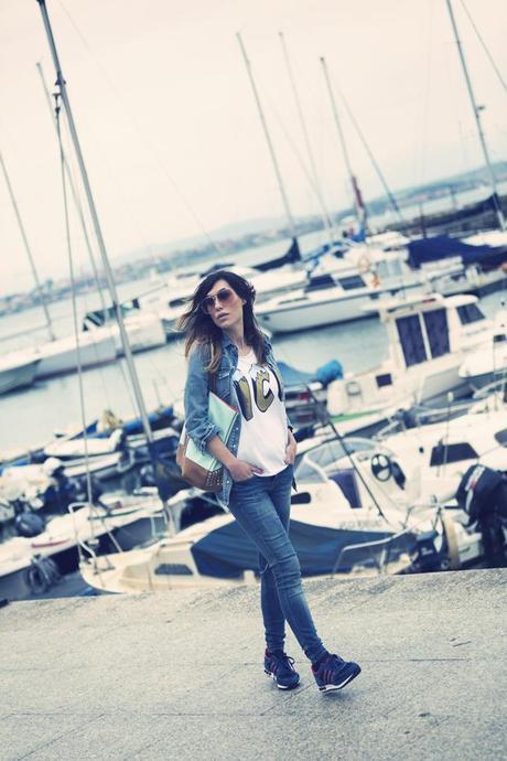 street style barbara crespo ice tshirt dear tee fashion blogger outfit santander blog de moda